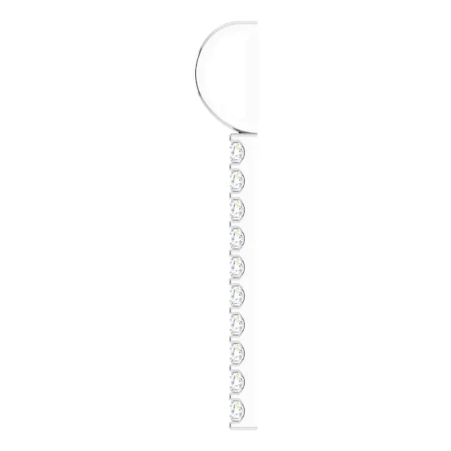 14 Karat White Gold and Diamond Single Line Pendant RACHEL LYNN CHICAGO Necklaces