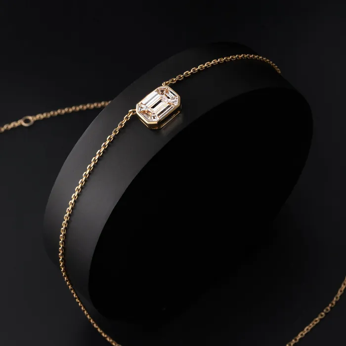 18 Karat Gold Mosaic Diamond Curb Chain Necklace RACHEL LYNN CHICAGO Necklaces 18 Karat Gold Mosaic Diamond Curb Chain Necklace RACHEL LYNN CHICAGO Necklaces