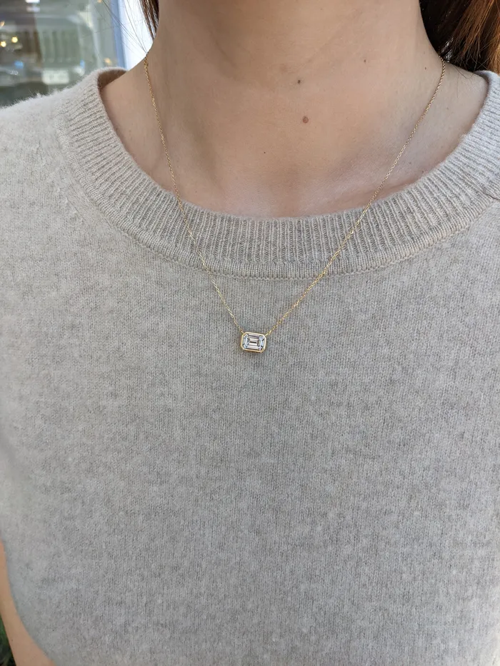 18 Karat Gold Mosaic Diamond Curb Chain Necklace RACHEL LYNN CHICAGO Necklaces