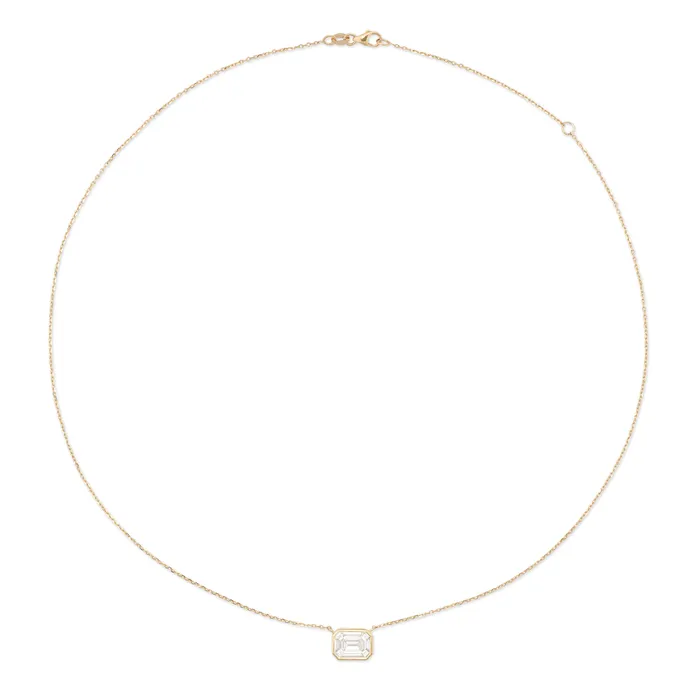 18 Karat Gold Mosaic Diamond Curb Chain Necklace RACHEL LYNN CHICAGO Necklaces