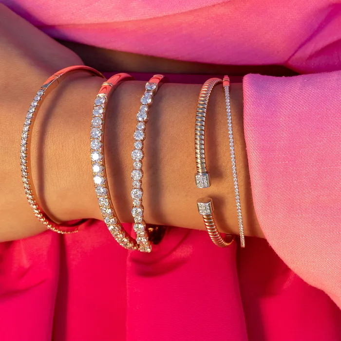 18 Karat Rose Gold 75cts Diamond Hinge Bracelet RACHEL LYNN CHICAGO Bracelets