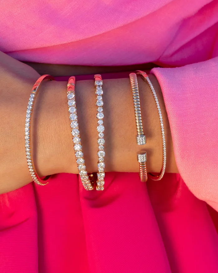 18 Karat Rose Gold 75cts Diamond Hinge Bracelet RACHEL LYNN CHICAGO Bracelets