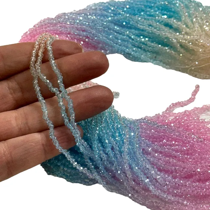 1mm Crystal rondelle beads strand 160 pcs PBC1C71 Peppy Beads Earrings