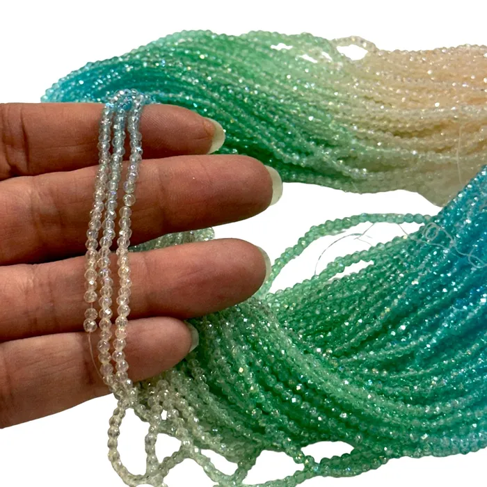 1mm Crystal rondelle beads strand 170 pcs PBC1C53 Peppy Beads Earrings
