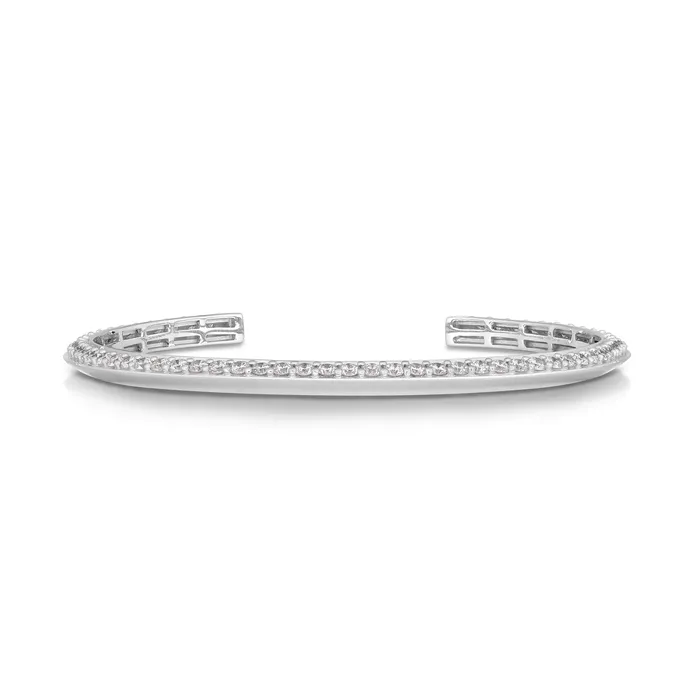 298 Carat Diamond Cuff Bracelet Stephen Silver Fine Jewelry Bracelets
