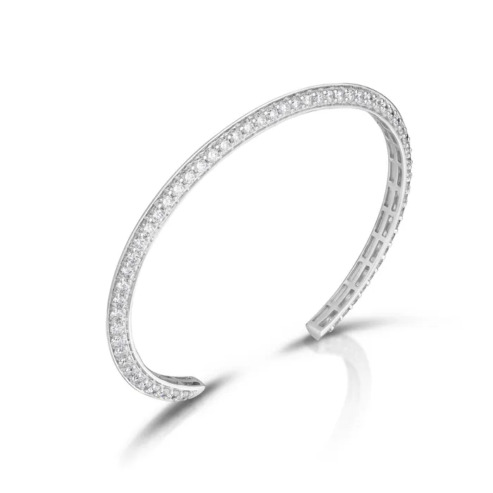 298 Carat Diamond Cuff Bracelet Stephen Silver Fine Jewelry Bracelets