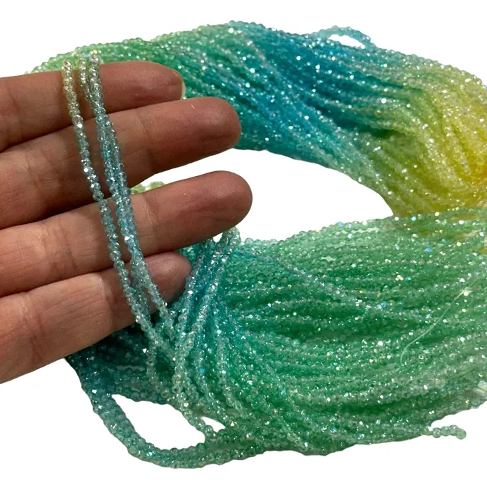 2mm Crystal rondelle beads strand 170 pcs PBC2C117 Peppy Beads Earrings