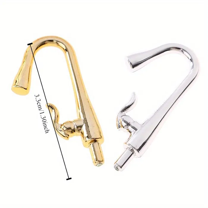 2pcs1 Set Deluxe Gold and Silver Single Head Faucet 112 Scale Dollhouse Accessory Miniatures by NC Earrings