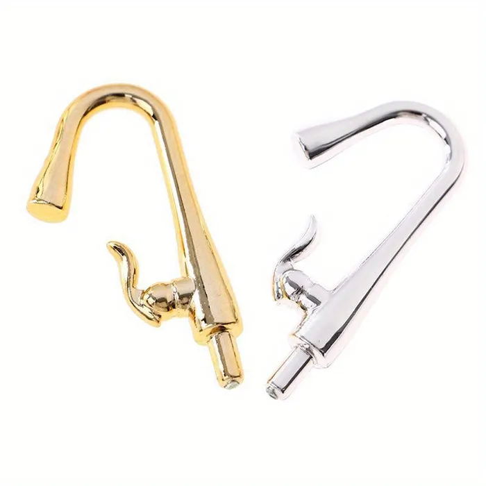 2pcs1 Set Deluxe Gold and Silver Single Head Faucet 112 Scale Dollhouse Accessory Miniatures by NC Earrings