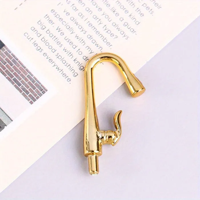 2pcs1 Set Deluxe Gold and Silver Single Head Faucet 112 Scale Dollhouse Accessory Miniatures by NC Earrings