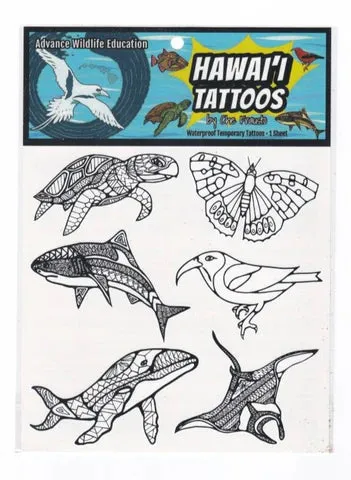 ADVANCEWILDLIFE Hawaiian Tattoos Temporary Earrings