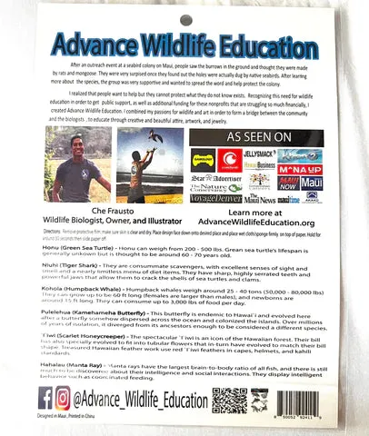 ADVANCEWILDLIFE Hawaiian Tattoos Temporary Earrings