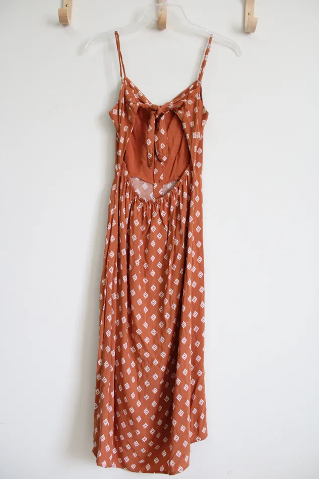 Aeropostale Earrings Aeropostale Orange Midi Button Down Dress XS