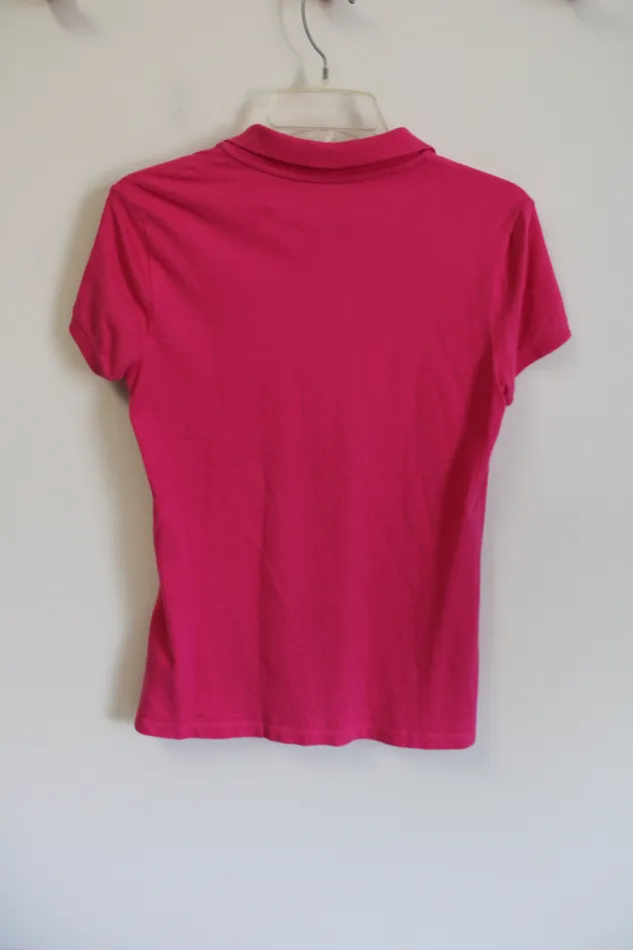 Aeropostale Pink Polo Shirt L Aeropostale Earrings