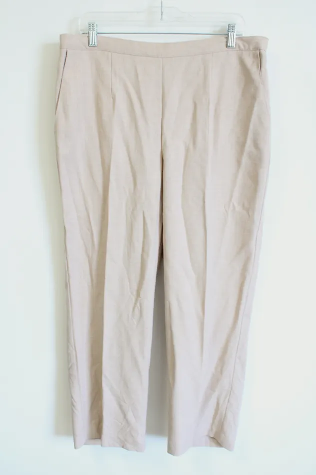 Alfred Dunner Earrings Alfred Dunner Tan Woven Pant 16W