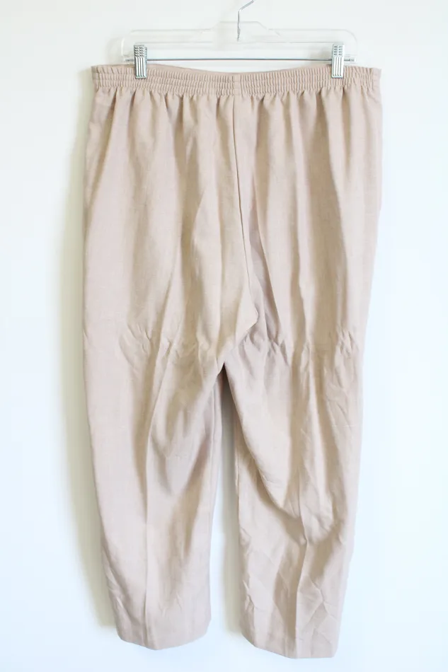 Alfred Dunner Earrings Alfred Dunner Tan Woven Pant 16W