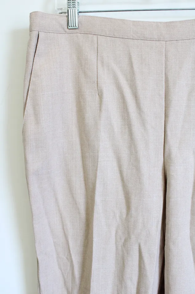 Alfred Dunner Earrings Alfred Dunner Tan Woven Pant 16W
