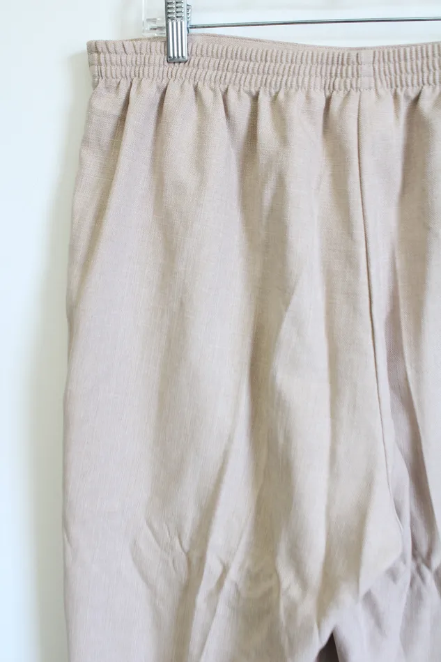 Alfred Dunner Earrings Alfred Dunner Tan Woven Pant 16W