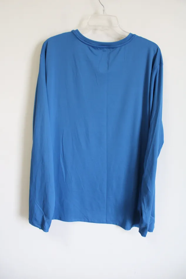 All In Motion Earrings All In Motion Blue Long sleeved Athletic Shirt XXL