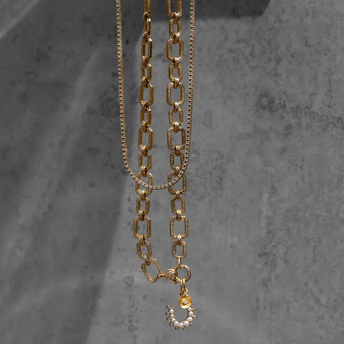 All The Way Yellow Gold 165cts Diamond 1600 Tennis Choker Necklace RACHEL LYNN CHICAGO Necklaces