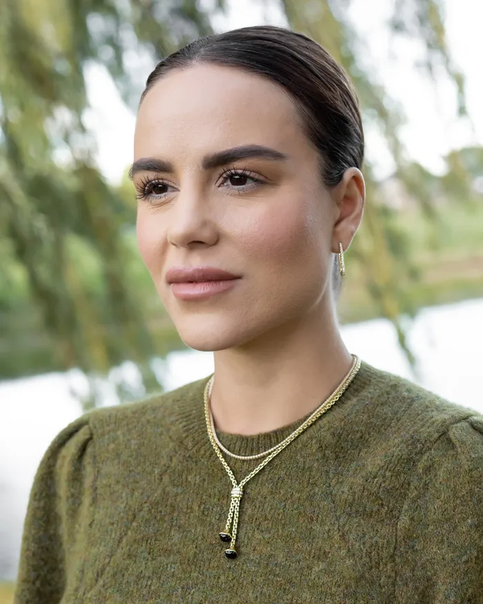 All The Way Yellow Gold 165cts Diamond 1600 Tennis Choker Necklace RACHEL LYNN CHICAGO Necklaces