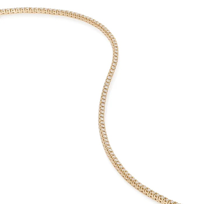 All The Way Yellow Gold 165cts Diamond 1600 Tennis Choker Necklace RACHEL LYNN CHICAGO Necklaces