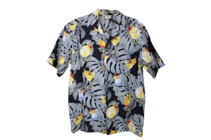 Aloha Republic Aloha Republic Monstera Print Shirt L Earrings