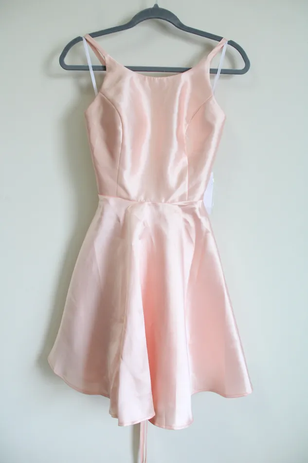 Alyce Earrings NEW Aylce Paris Shell Peach Pink Taffeta Dress 8