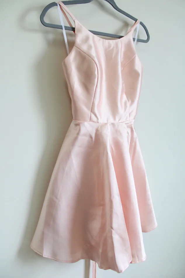 Alyce Earrings NEW Aylce Paris Shell Peach Pink Taffeta Dress 8
