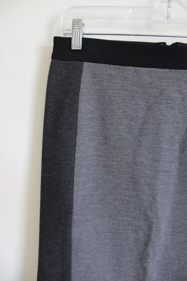Ann Taylor Gray Color Blocked Stretch Fitted Skirt 2 Ann Taylor LOFT Necklaces