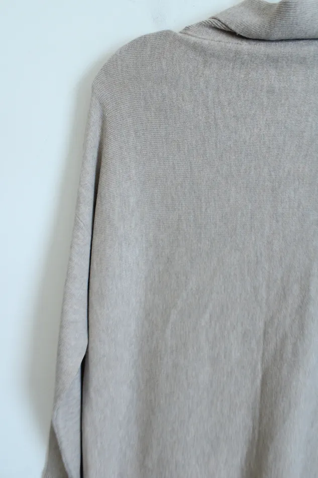 Ann Taylor LOFT Tan Knit Mock Neck Sweater M Ann Taylor LOFT Earrings