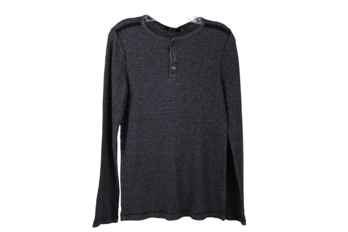 APT9 Earrings Apt9 Gray Waffle Knit Shirt S