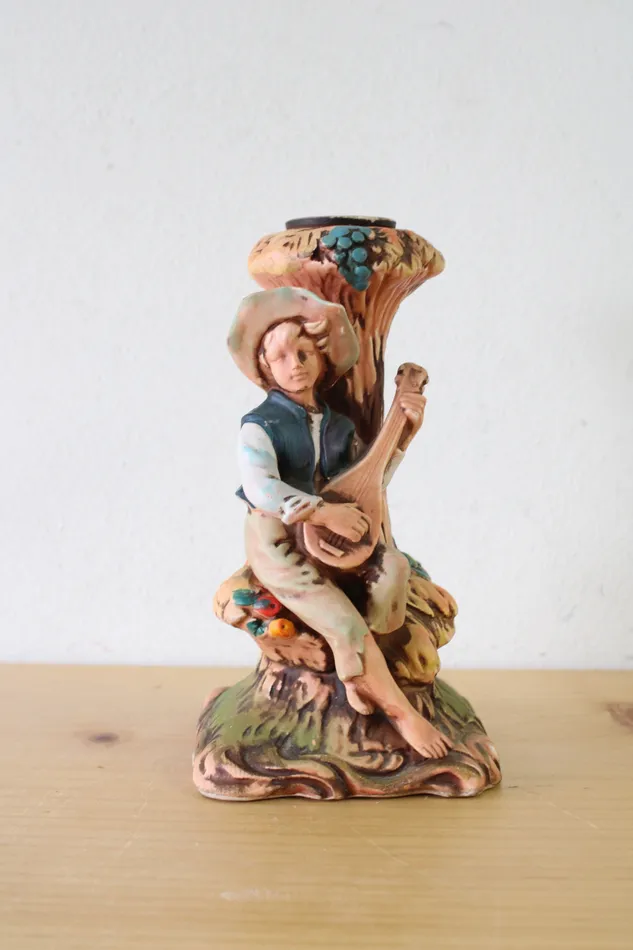Arcadia Arcadia Boy Playing Instrument Candle Holder Earrings