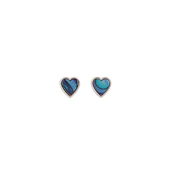 ARIKINEWZEALAND Earrings Ariki Paua Heart Stud Earring