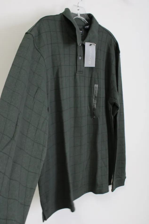 Arrow Earrings NEW Arrow Green Windowpaine Long Sleeved Shirt L