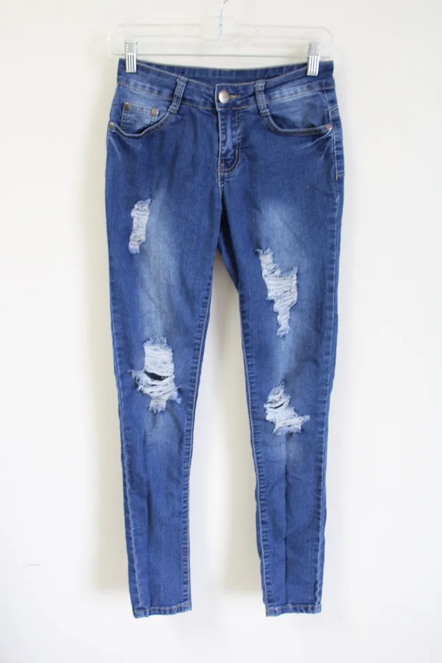 BOB Earrings BOB Distressed Skinny Jeans 34