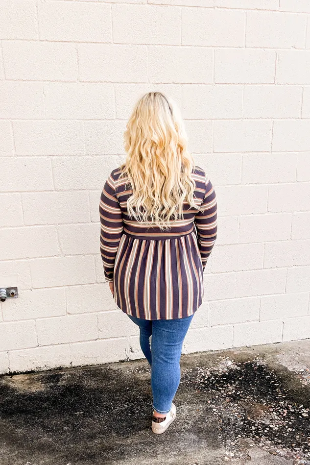BE Stage Necklaces Wont Let You Down Stripe Babydoll Top