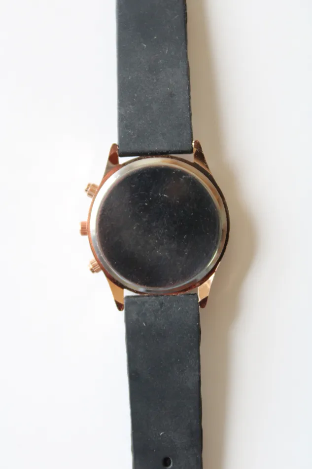 Black Rose Gold Watch Jubilee Thrift Earrings