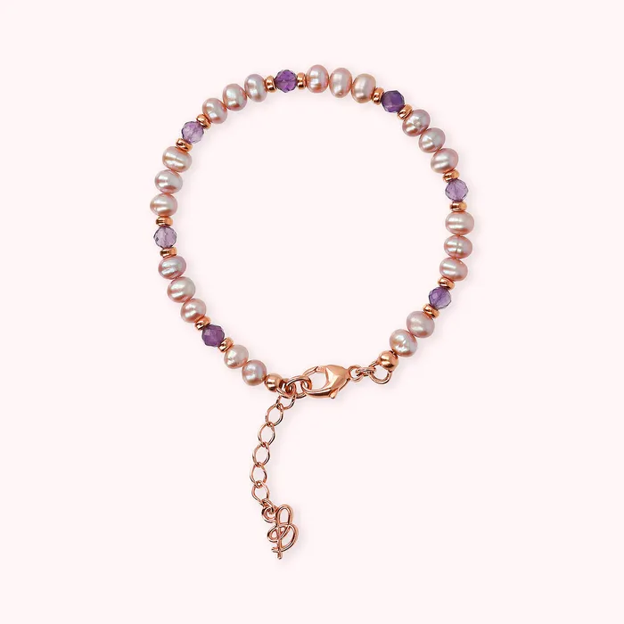 Bracciale con Pietre Naturali e Perle dAcqua Dolce 45 mm Bronzallure Earrings