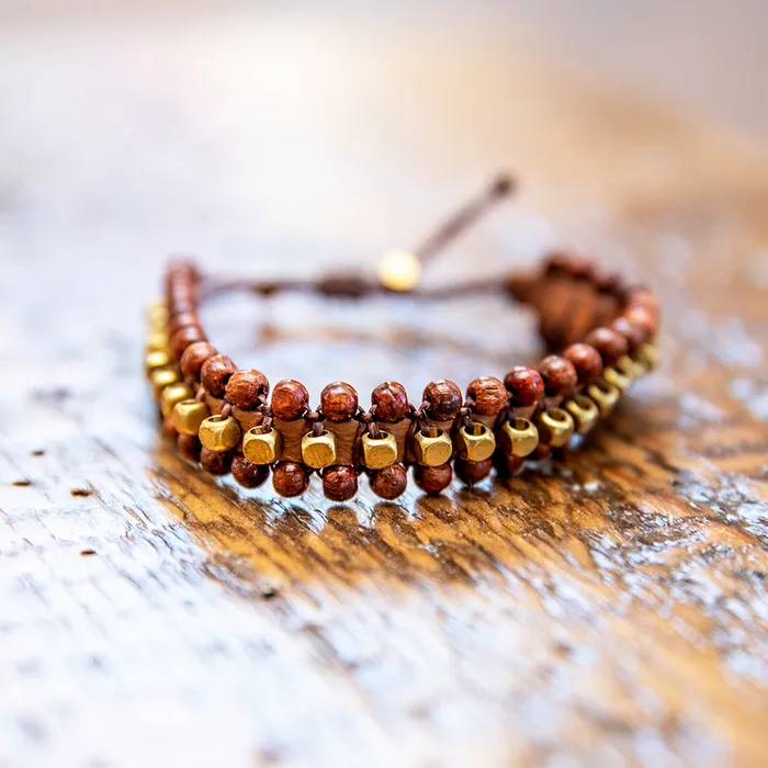 Bracelets DC Wooden and Brass Bracelet