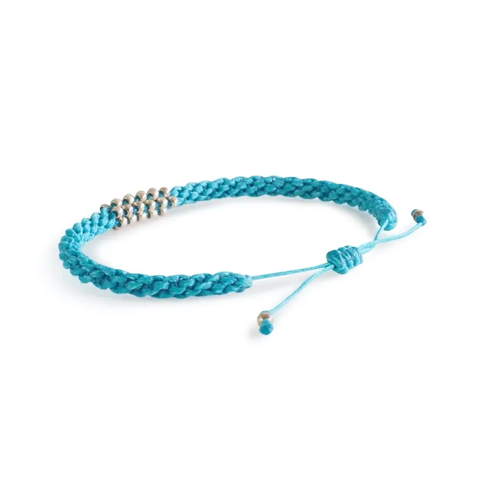 Bracelets Macrala Tramo Macrame Beaded Bracelet Silver