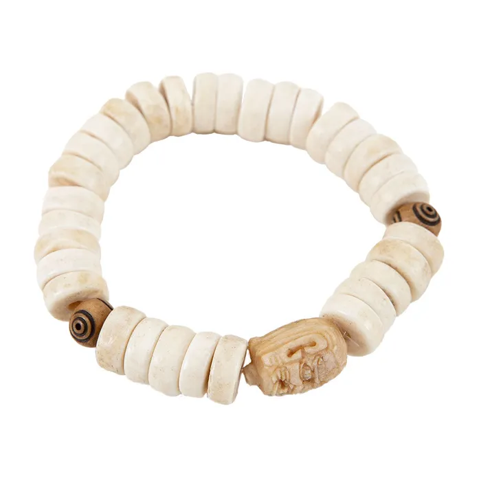 Bracelets Nirvana Mala Mahakala White Bone Bracelet