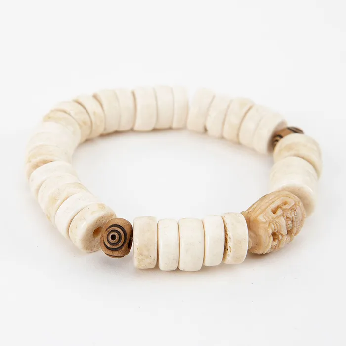 Bracelets Nirvana Mala Mahakala White Bone Bracelet