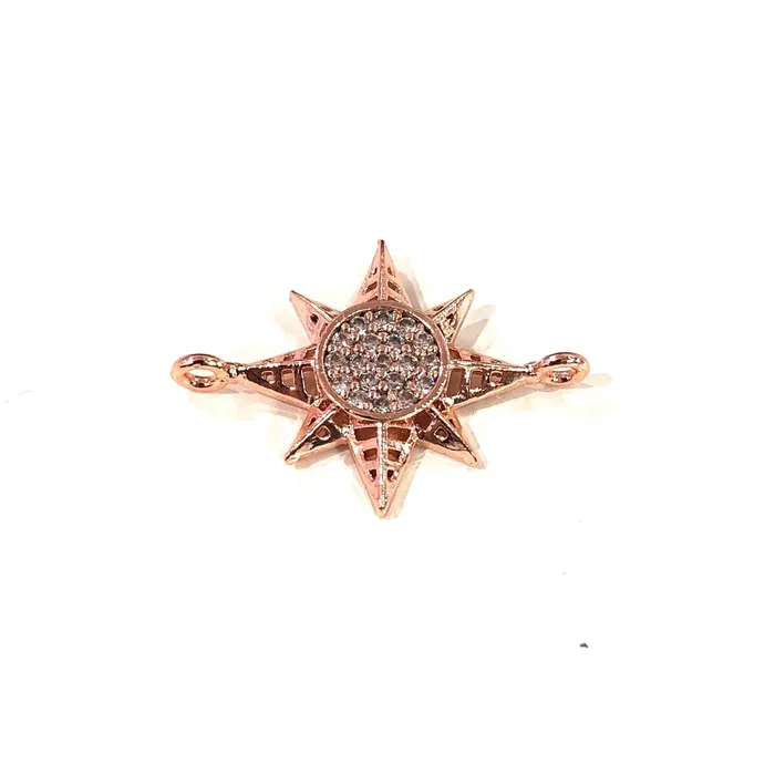 Bracelets Star Double Loop Rose Gold Plated Charms Bracelet Charms Connector Charms Peppy Beads Bracelets Star Double Loop Rose Gold Plated Charms Bracelet Charms Connector Charms Peppy Beads