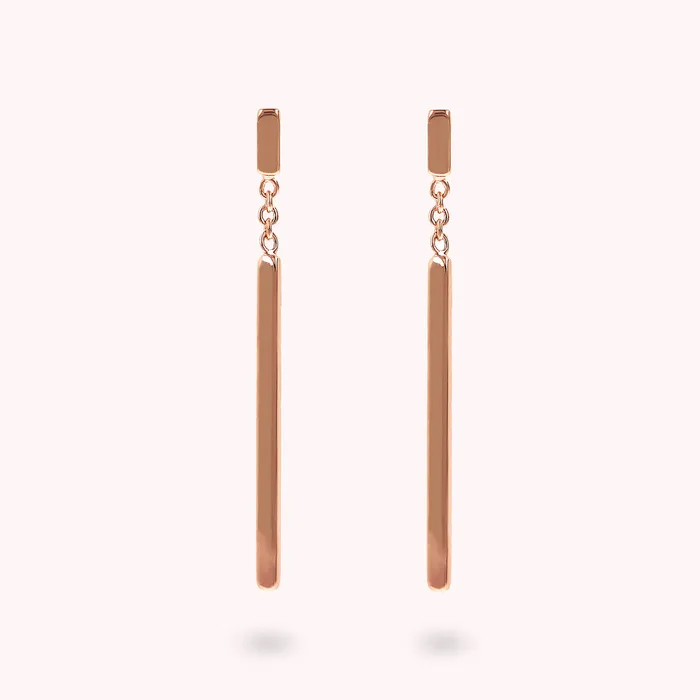 Bronzallure Earrings Orecchini Pendenti a Filo con Barretta