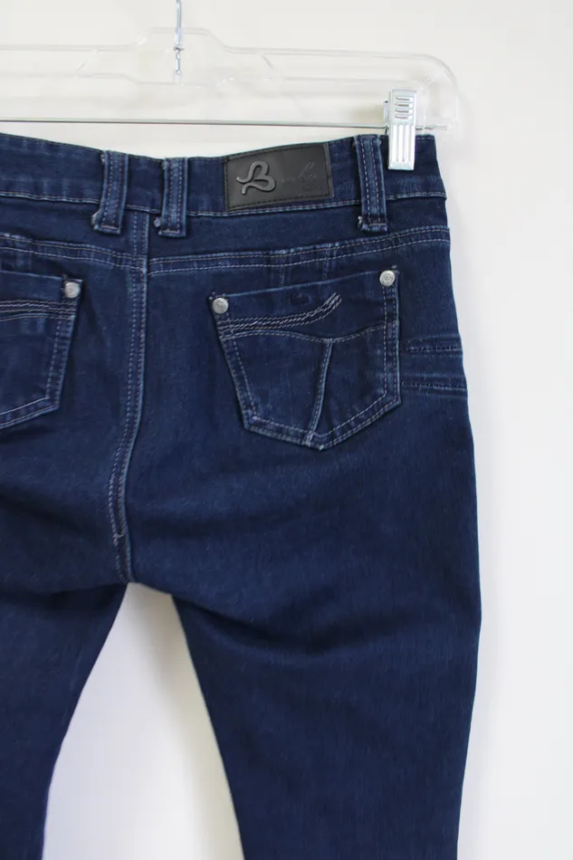 Burba Burba Jeans Dark Wash Distressed Skinny Jeans 1 Earrings