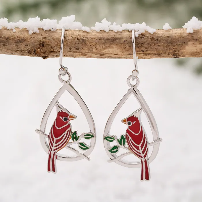 Chadds Ford Jewelry Cardinal Drop Earrings Earrings