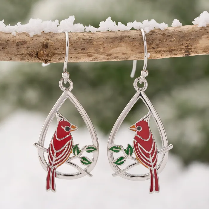 Chadds Ford Jewelry Cardinal Drop Earrings Earrings