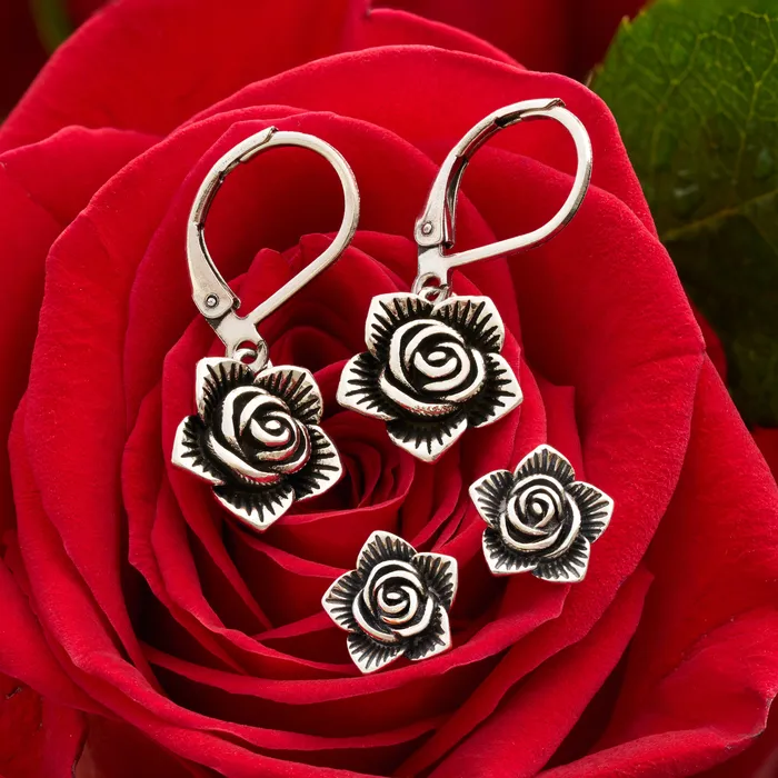 Chadds Ford Jewelry Earrings Vintage Rose Earrings Gift Set