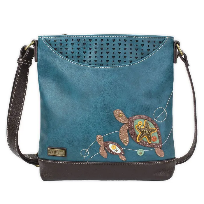 Chala Envoy Turtle RFID Messenger Handbag Turquoise CHALAGROUP Earrings